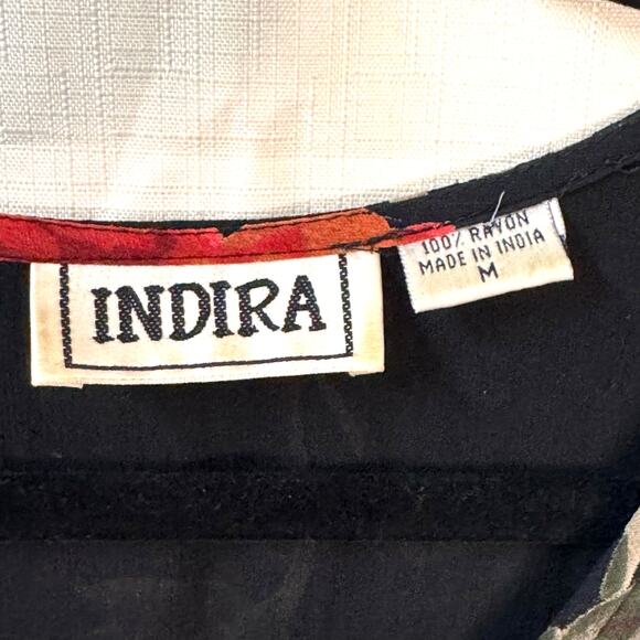 INDIRA Maxi Dress Size M Floral Flowy Grunge Cottage‎ Whimsigoth Romantasy Goth - Picture 4 of 12